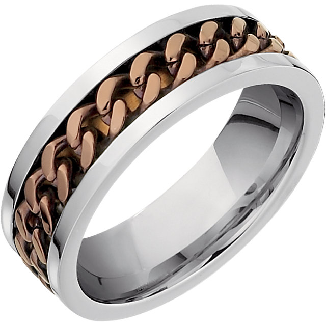 Chocolate Immerse Plated Inlay Stainless Plated Band